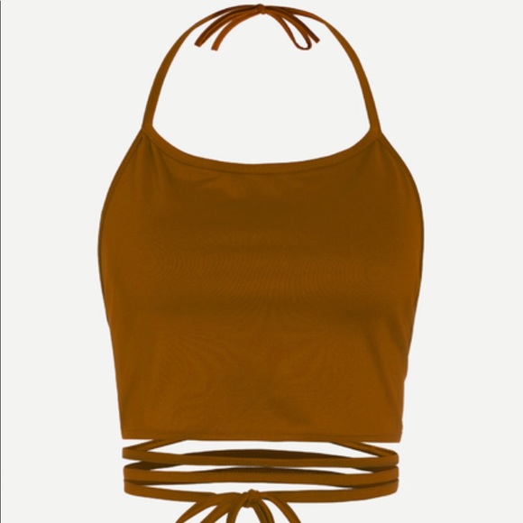 Halter Neck Lace Up Cami Top - Picture 1 of 3